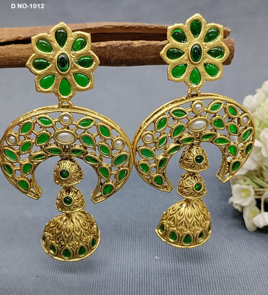 Rajwadi Matt Cemp Earring Sku -1012 rchiecreation