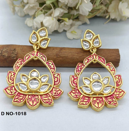 Rajwadi Matt Earring Sku-1018 rchiecreation