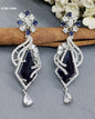 CZ Rodium  American Diamond Earrings Sku-1040 rchiecreation