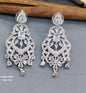 Rodium American Diamond Earrings Sku-1043 rchiecreation