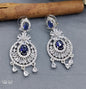 Rodium American Diamond Earrings Sku-1044 rchiecreation