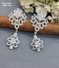 Rodium American Diamond Earrings Sku-1046 rchiecreation