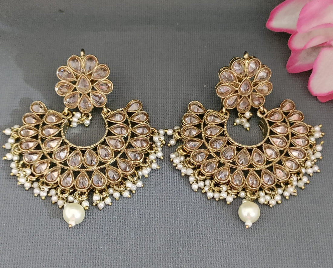 Mehandi Polki Earing SKU-1077 A-1