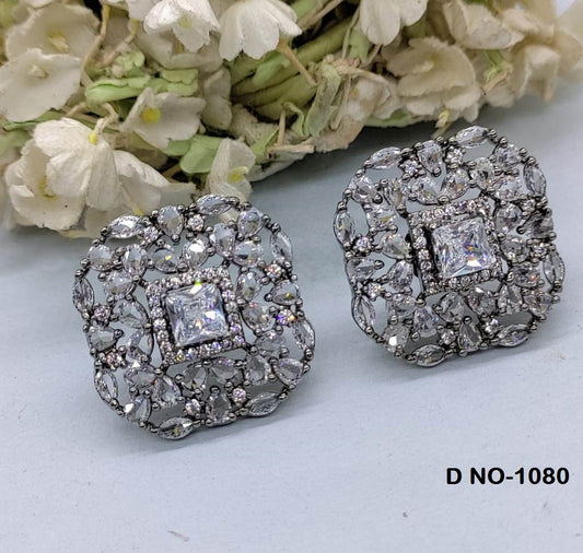 Victorian American Diamond Studs And Tops SKU-1080 rchiecreation