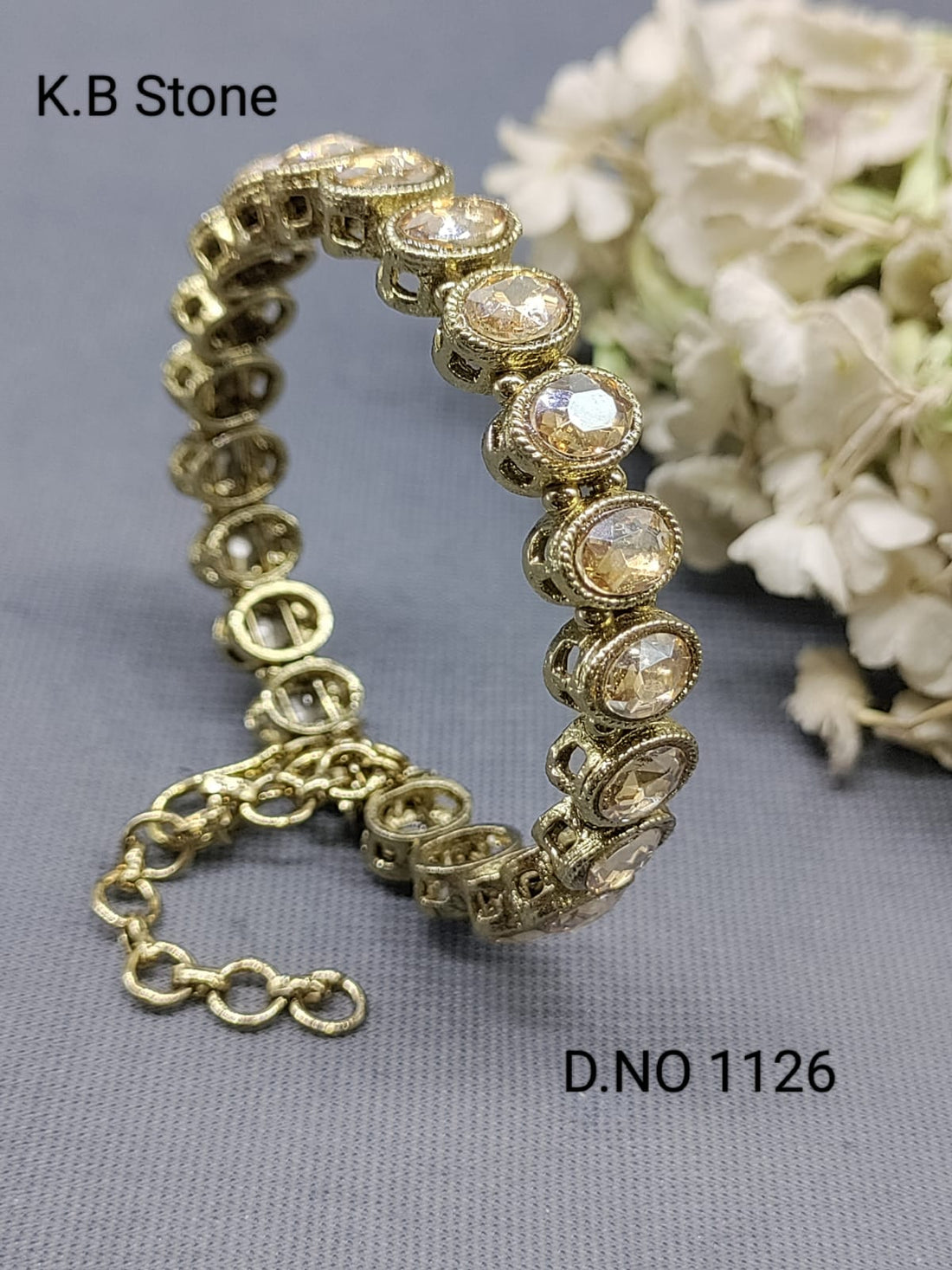 KB Stone Polki Mehandi Kada SKU-1126 rchiecreation