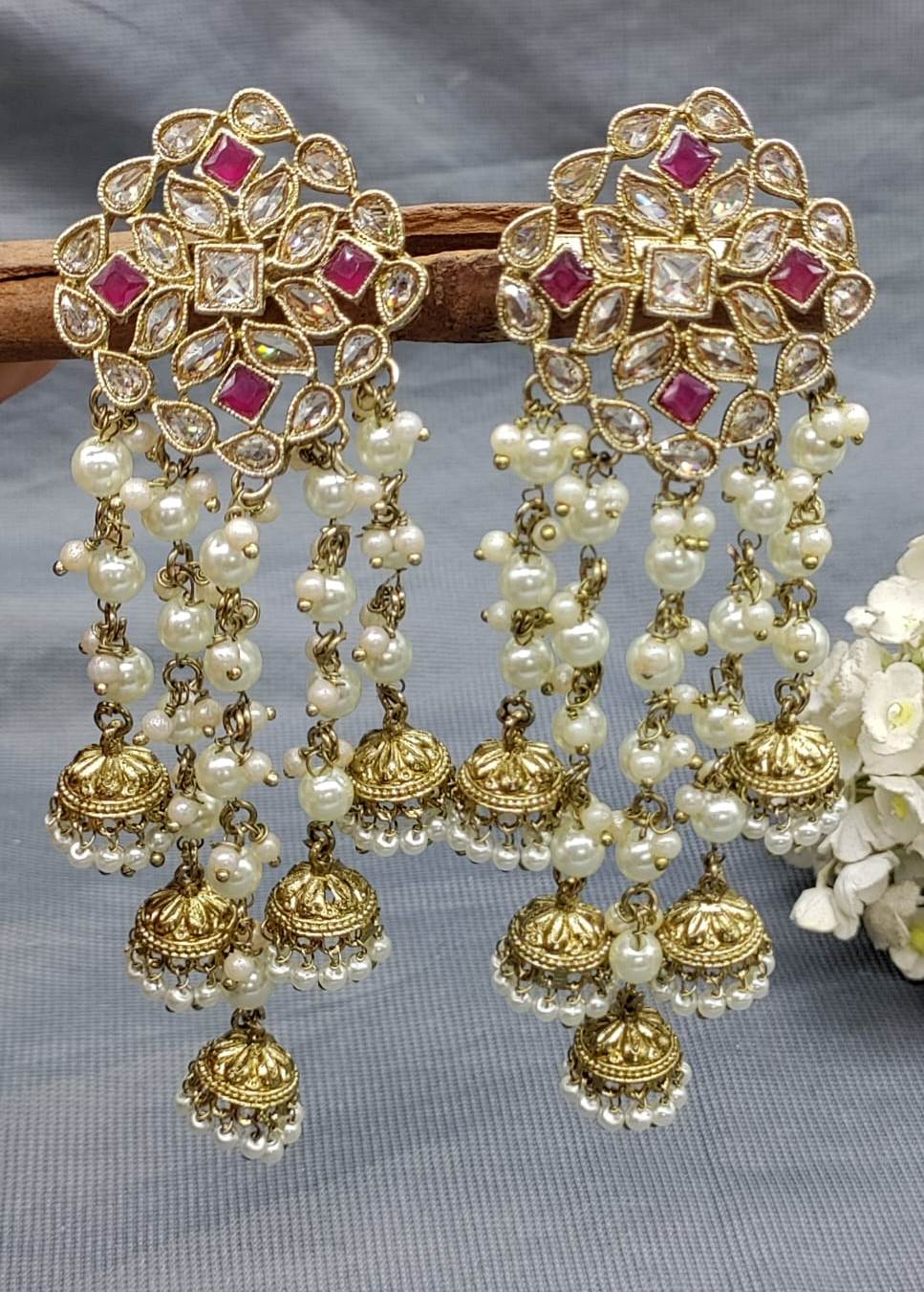 Polki Mehandi Earring Sku 2014 rchiecreation