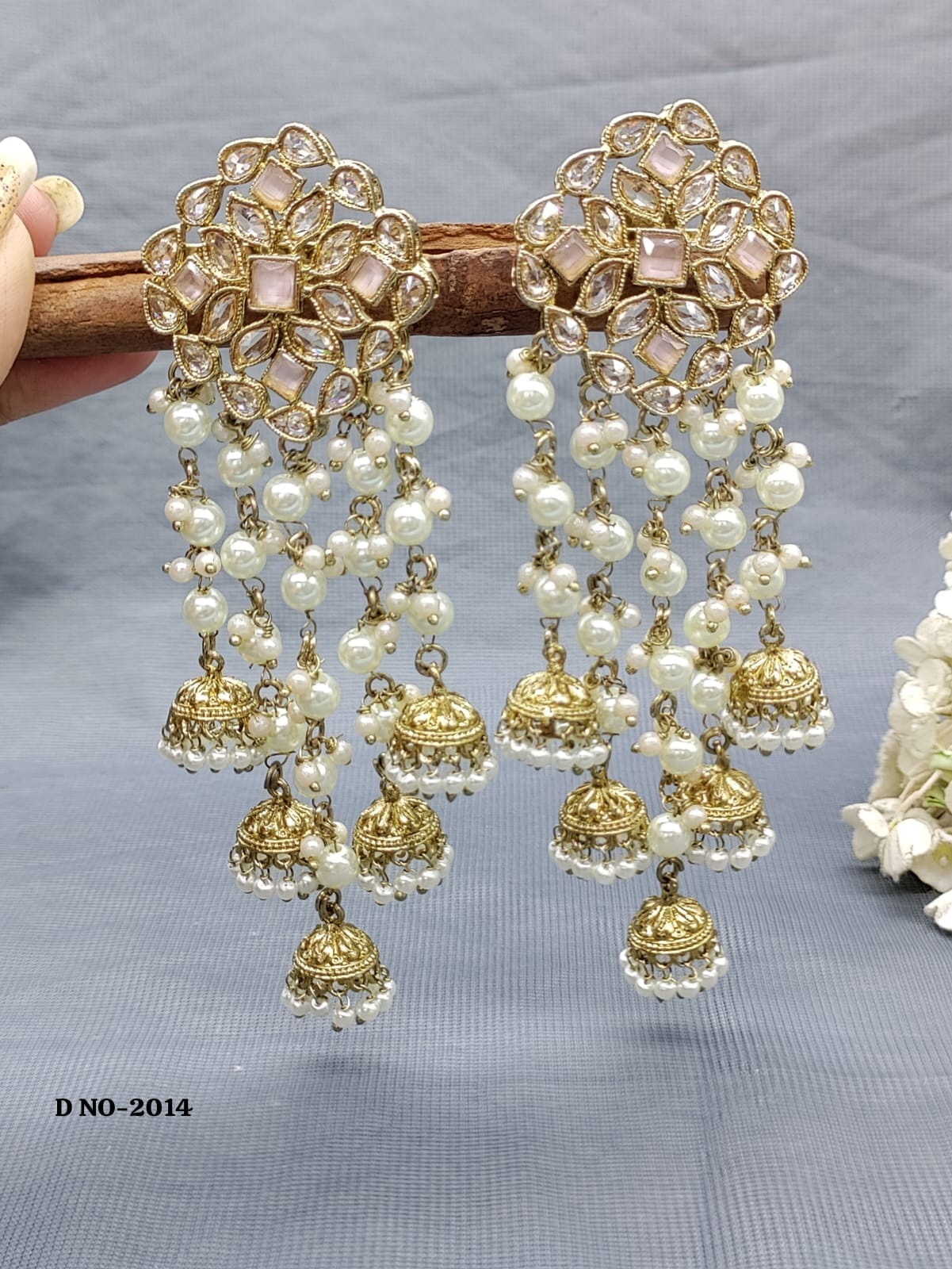 Polki Mehandi Earring Sku 2014 rchiecreation