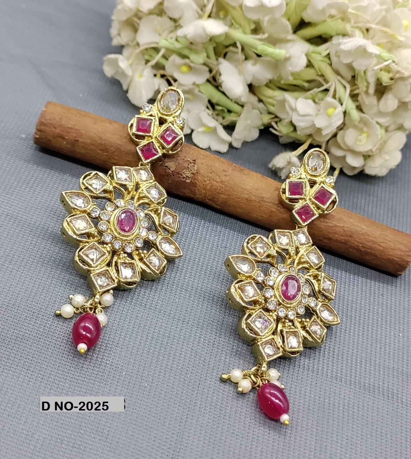 Polki Mehandi Earring Sku 2025 rchiecreation