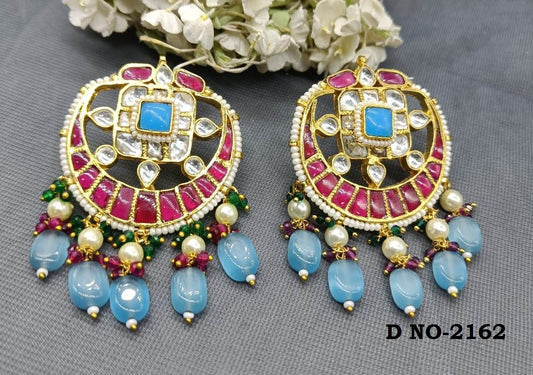 Pacchi Kundan Earing SKU-2162 rchiecreation