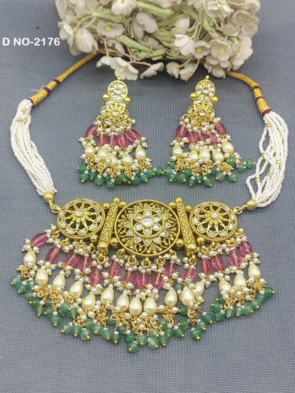 Pacchi Kundan Necklace Set SKU-2176 rchiecreation