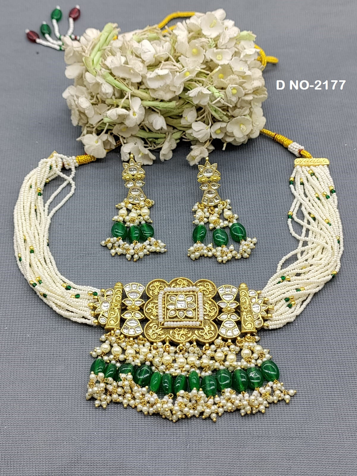 Pacchi Kundan Choker Necklace SKU-2177 rchiecreation