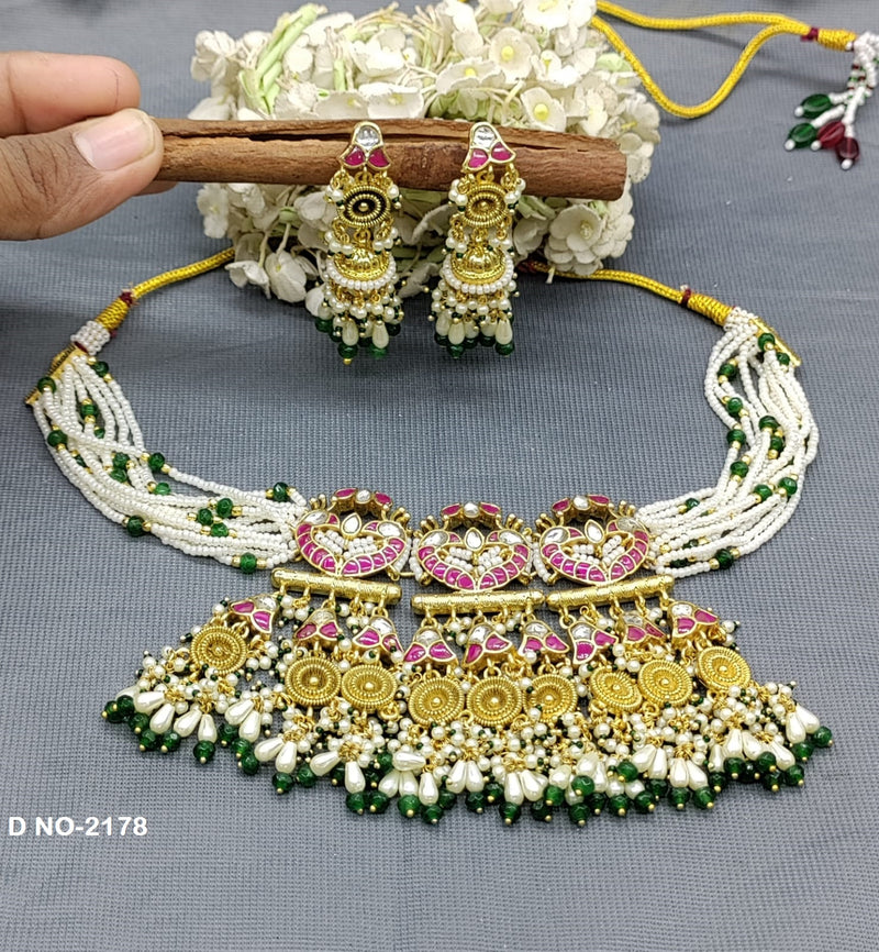 Pacchi Kundan Choker Necklace SKU-2178 rchiecreation