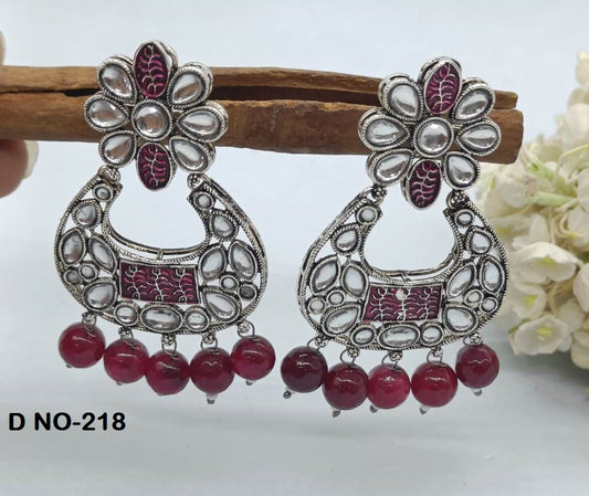 Victorian Polki Kundan Earring Sku-218 rchiecreation