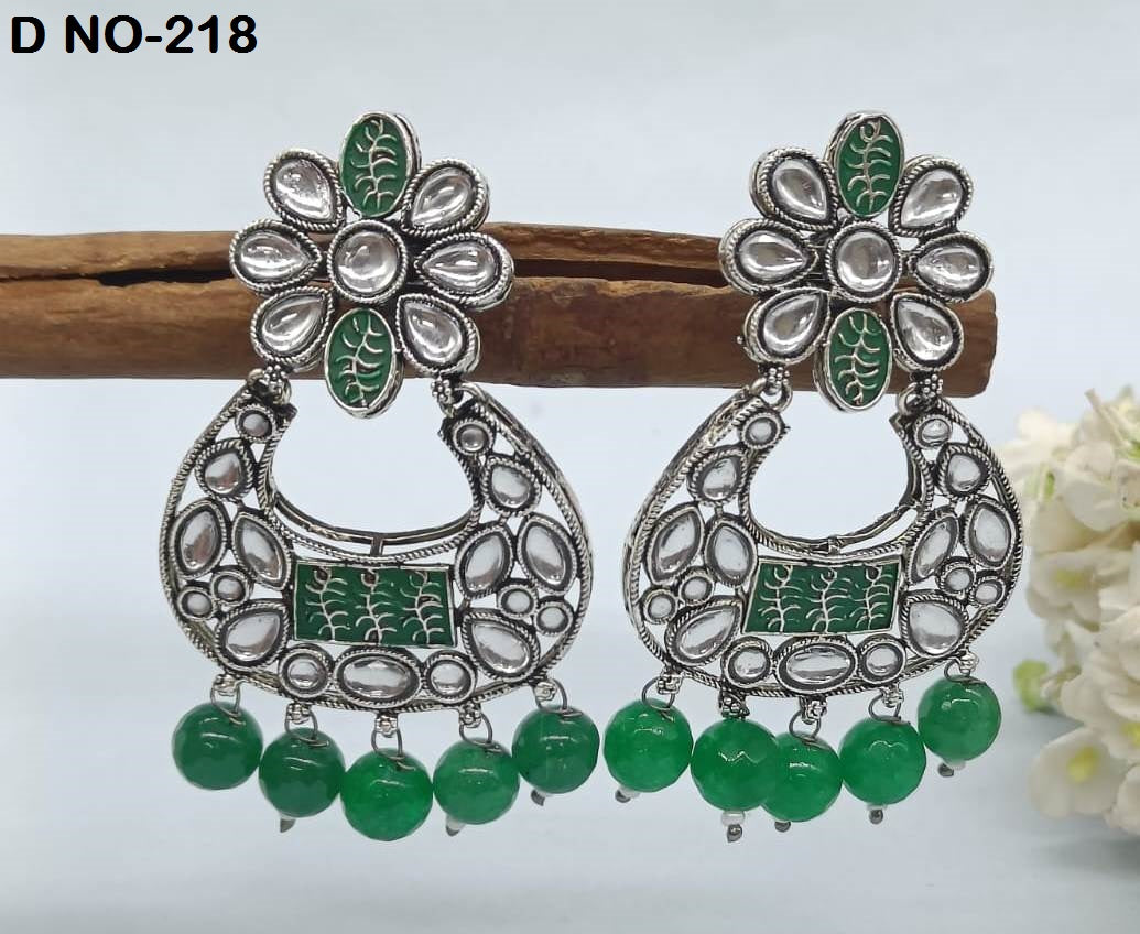 Victorian Polki Kundan Earring Sku-218 rchiecreation