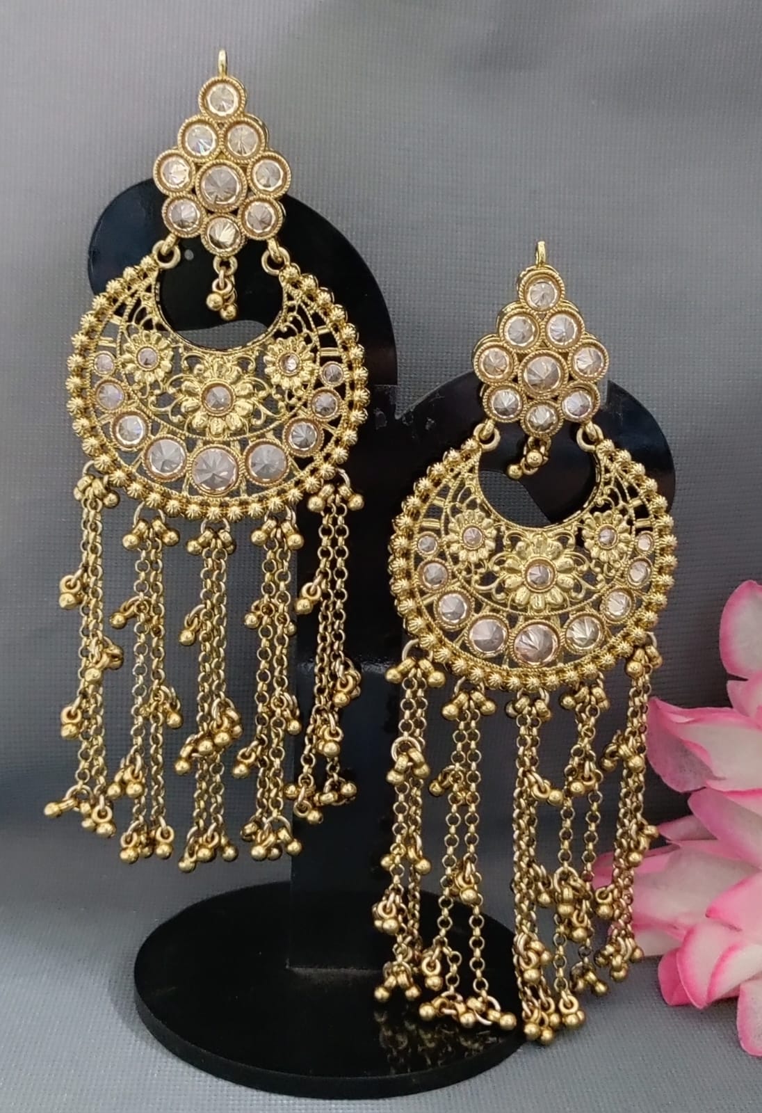 Mehandi Kashmiri Polki Earing SKU-2283