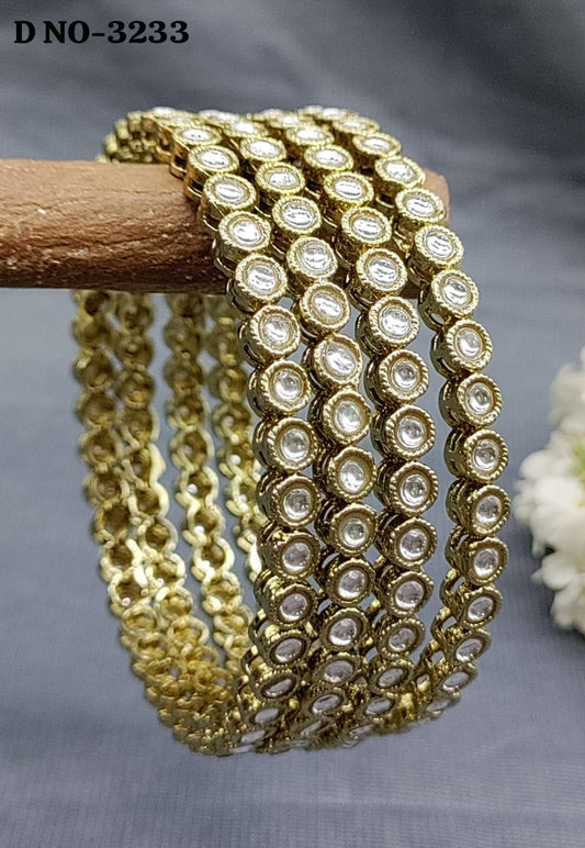 Kundan Mehandi  Bangles Sku -3233 G3