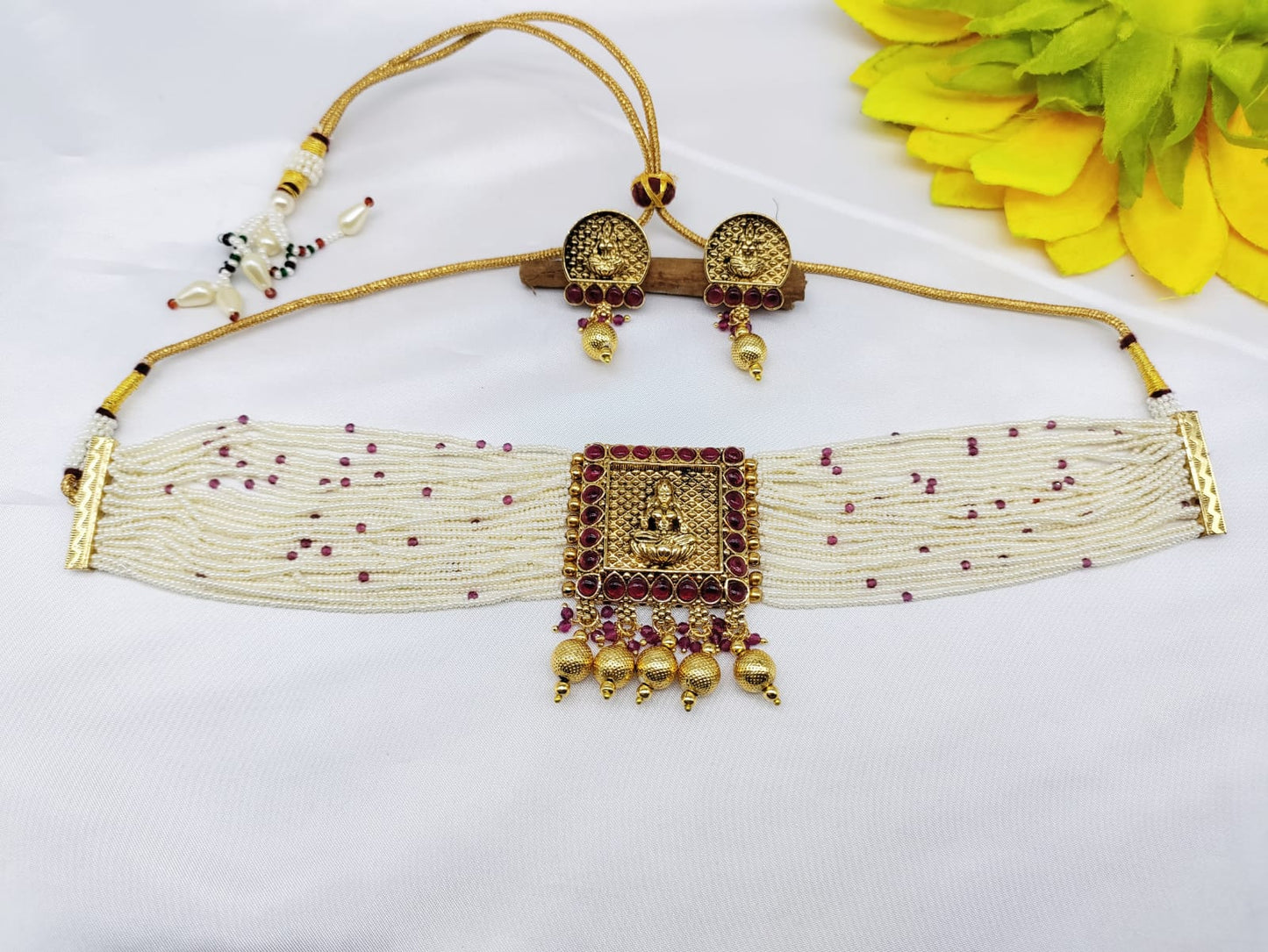 Antique Golden Temple Jewellery  Sku-5941 rchiecreation