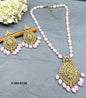 Party Wear Long Necklace Mehndi Set Sku-6138 B3 rchiecreation