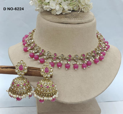 Polki Necklace Mehndi Set Sku-6224 B1 rchiecreation