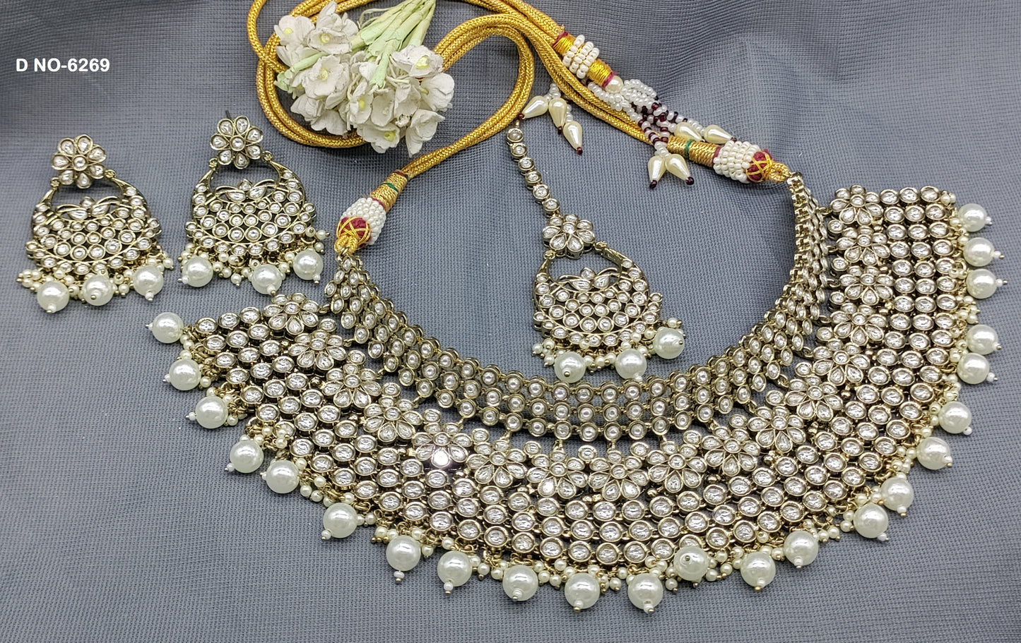 Polki Kundan Necklace Sku 6269 D5 rchiecreation