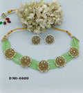 Pearl Choker Necklace Set Sku-6409 rchiecreation