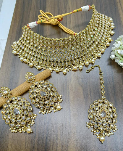 Polki Necklace Set Sku-854 B3