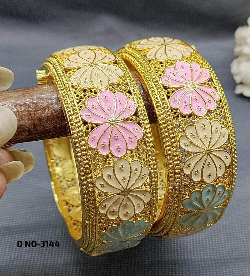 Minakari Antique Combo Bangles Set Sku 3144 - rchiecreation