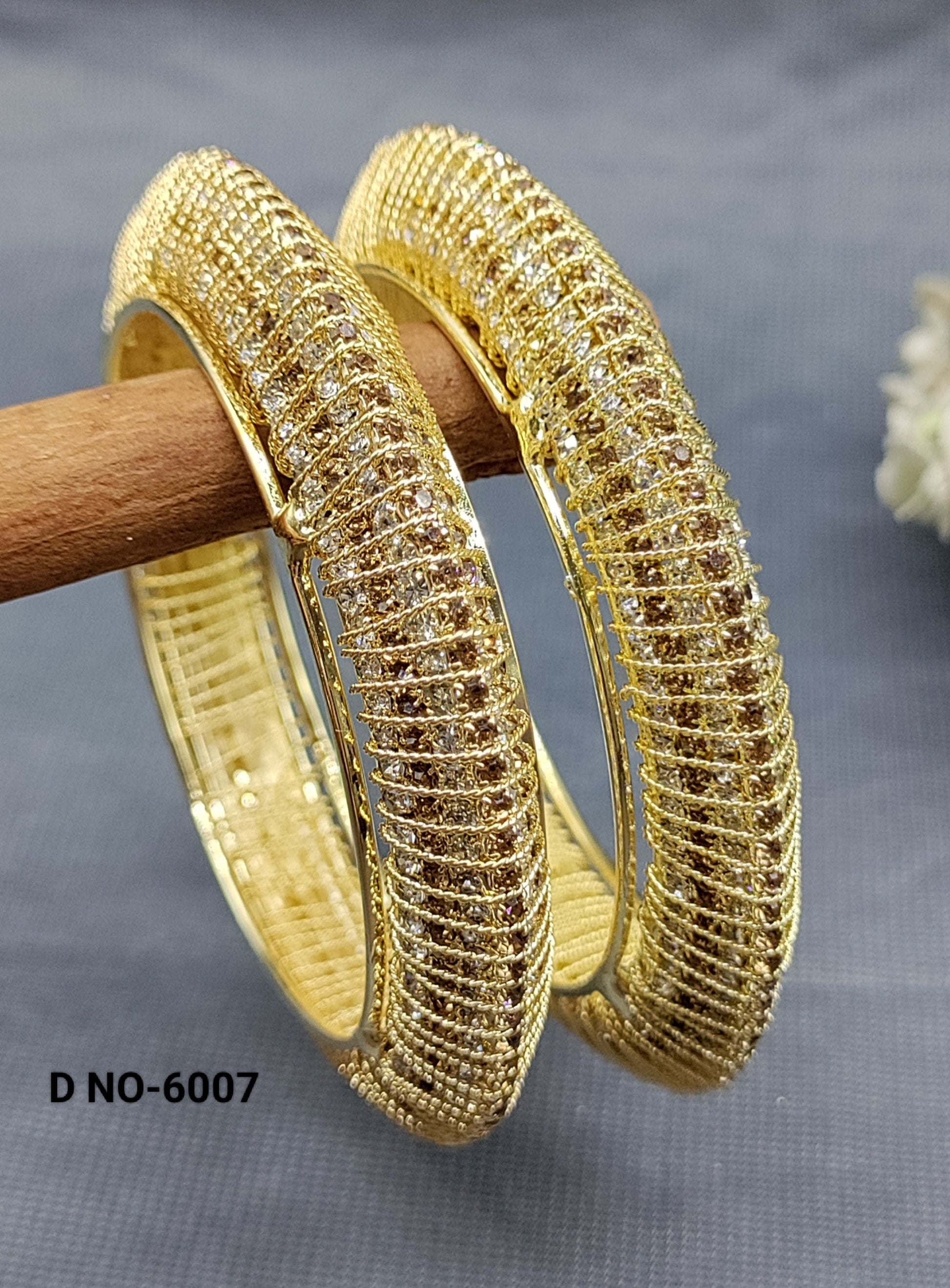 Golden Stone Bangle SKU-6007 rchiecreation