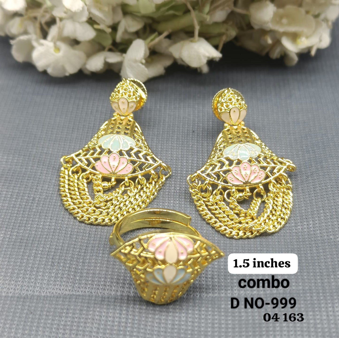 Meenakari Antique Combo Earring Sku 999 rchiecreation