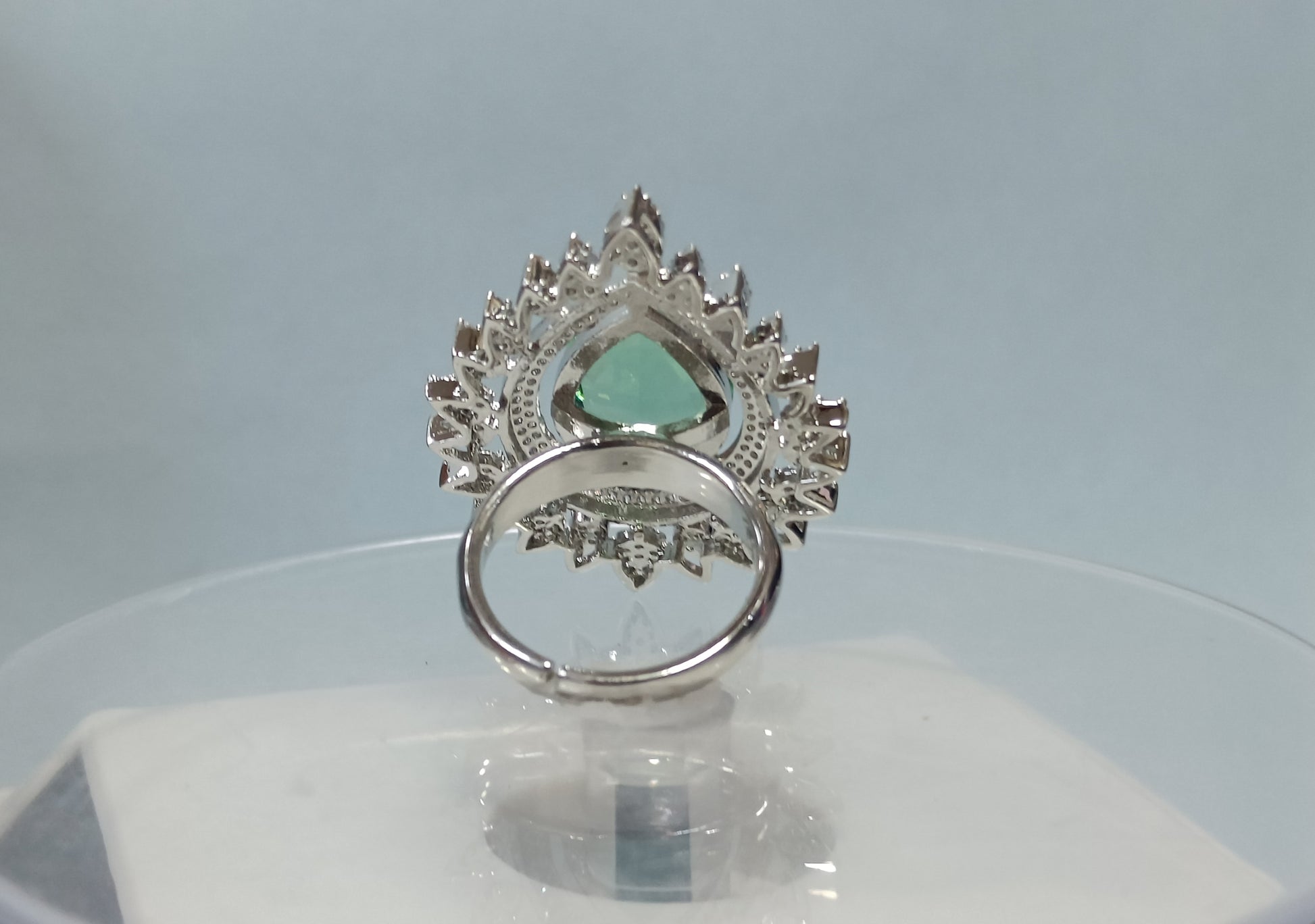 Rodium American Diamond Finger Ring Sku-5964 rchiecreation