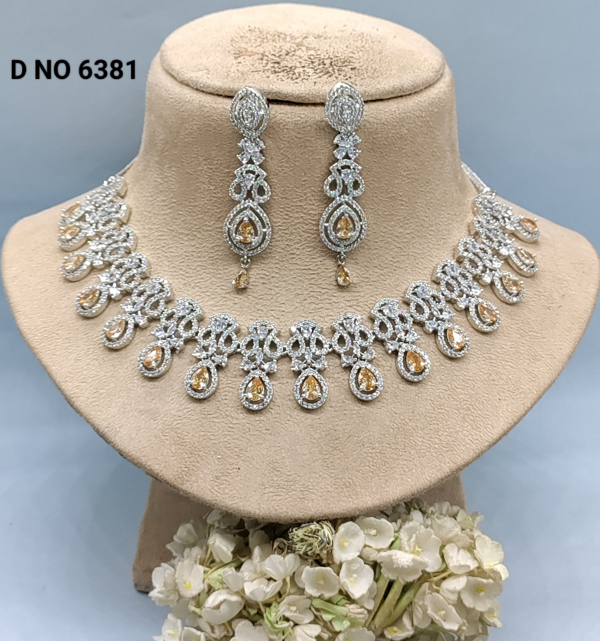 Ad Diamond Rodium Necklace Sku 6381 C3 rchiecreation
