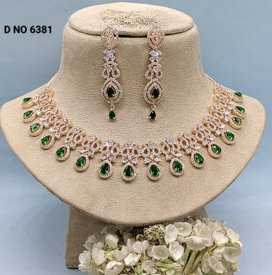 Ad Diamond Rosegold Necklace Sku 6381 rchiecreation