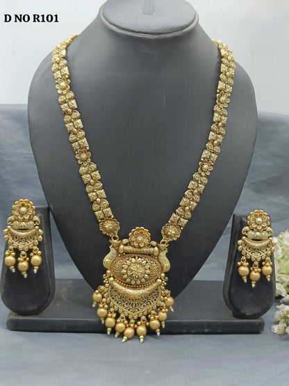 Rajwadi Long Necklace Set Sku  N101 rchiecreation