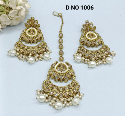 Beautiful Polki Earrings Ticka Sku 1006 rchiecreation