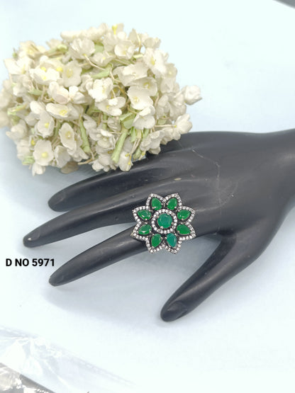 Cz Ad finger Ring Sku 5971 rchiecreation