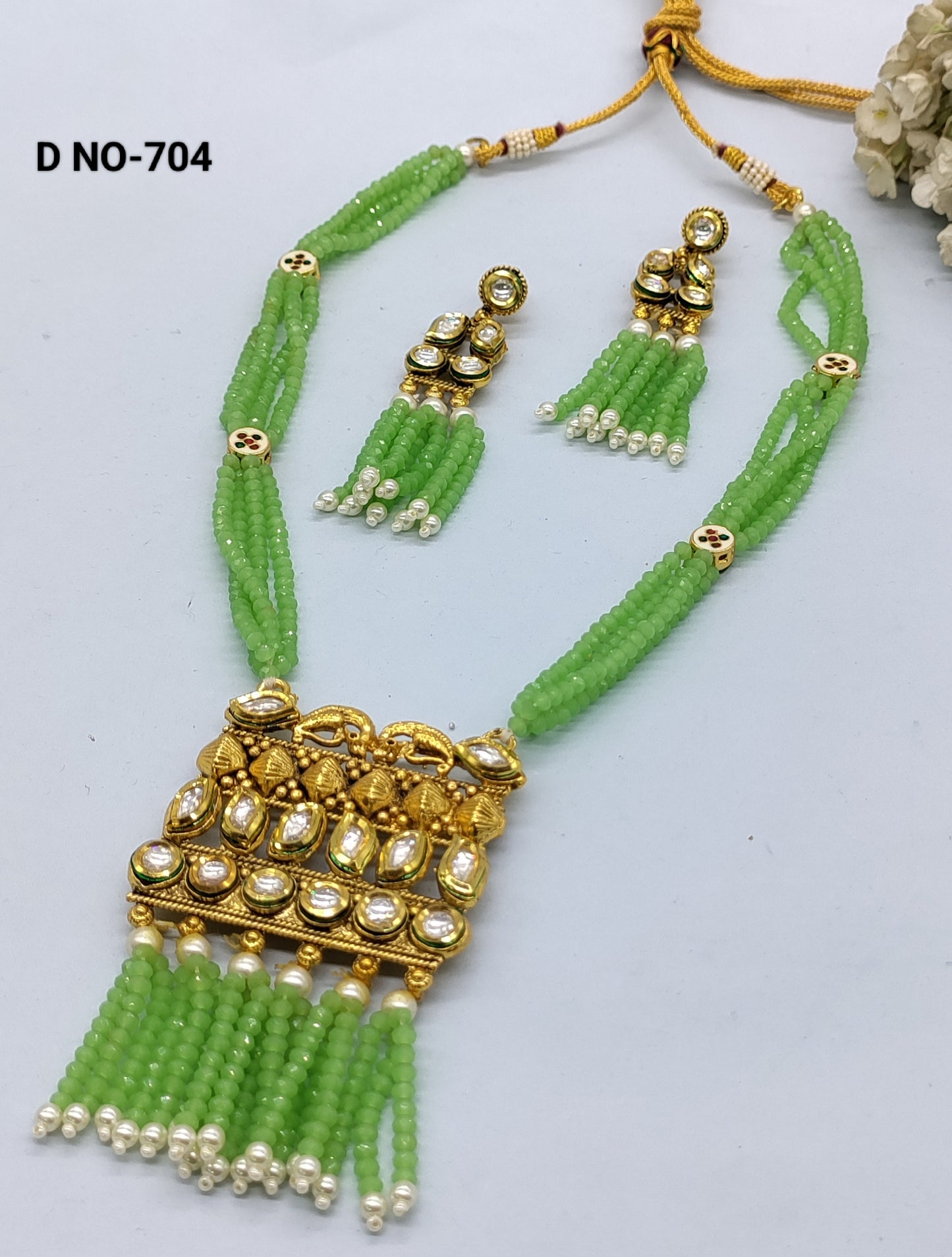 Kundan Long Necklace Sku 704 rchiecreation