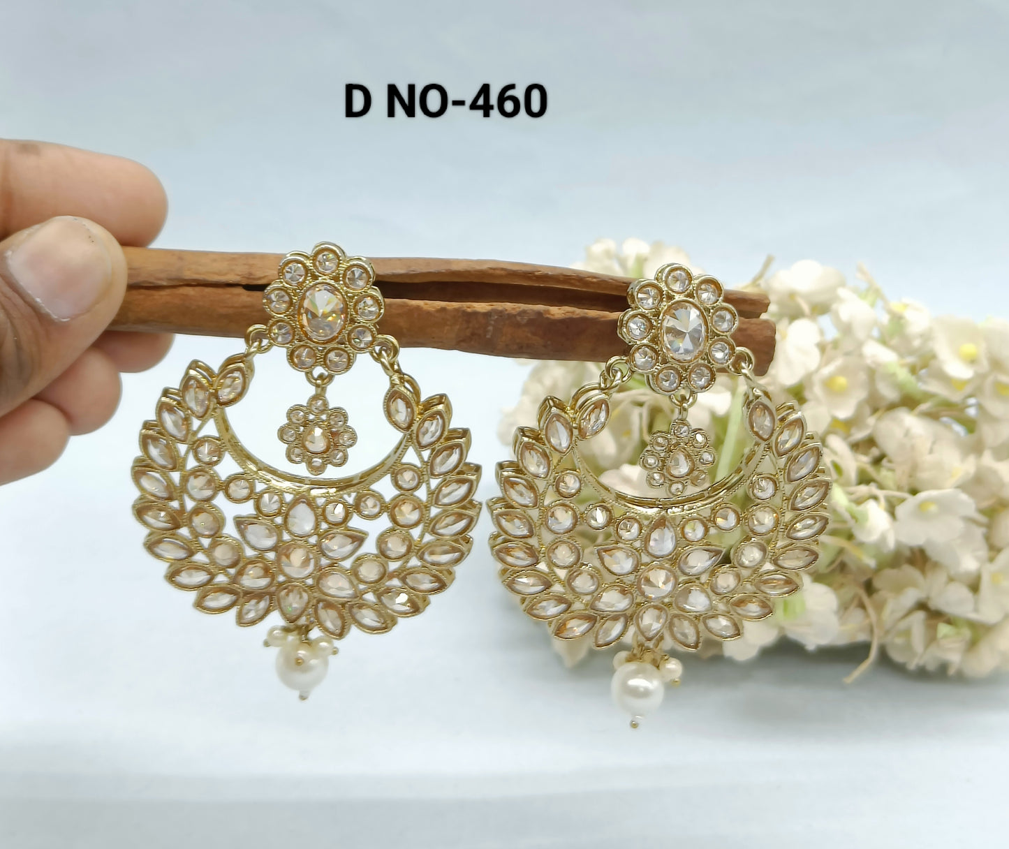 Mehndi Polki Earring - 460 A2 rchiecreation