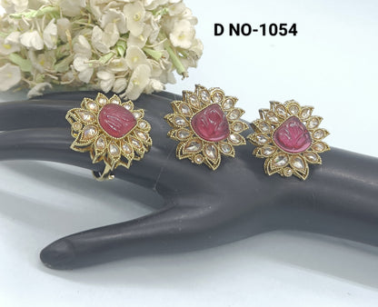 Mehandi Earing+Finger Ring Combo Sku-1054 rchiecreation