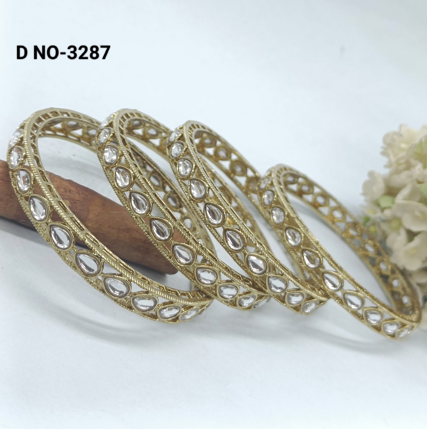 Polki Mehndhi Bangles Sku 3287 rchiecreation