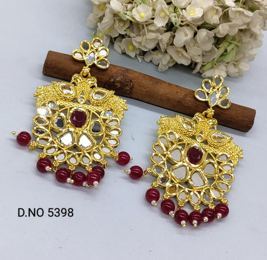 Golden Mirror Earrings Sku 5398 rchiecreation
