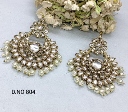 Kundan Earring Mehndi Sku 804 A2 rchiecreation