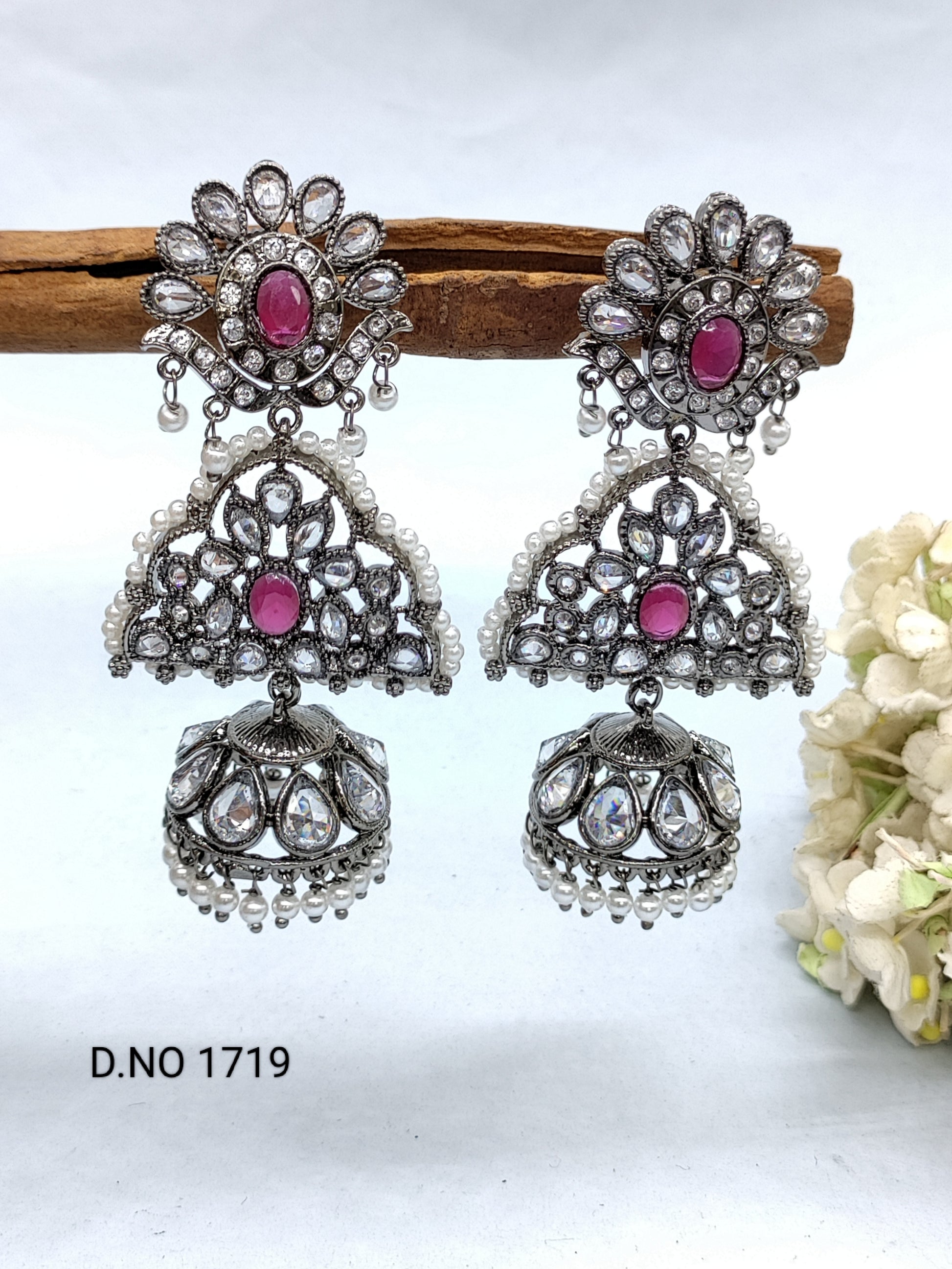 Polki Victorian Earring Sku 1719 rchiecreation