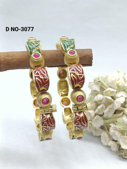 Rajwadi Minakari Bangles 3077 D2 rchiecreation