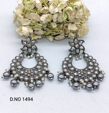 Polki Victorian Earring Sku 1494 rchiecreation