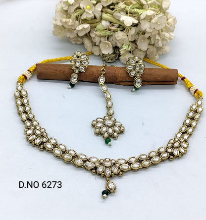 Polki Kundan Mehandi  Necklace Sku 6273 D5 rchiecreation