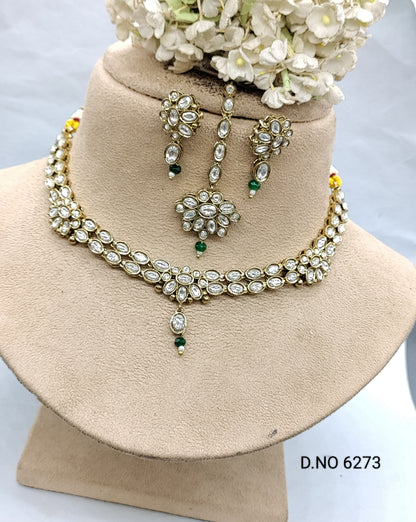 Polki Kundan Mehandi  Necklace Sku 6273 D5 rchiecreation