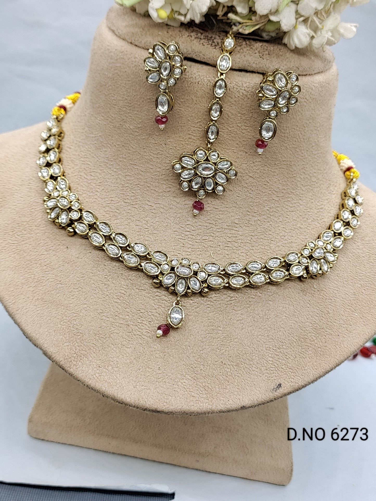 Polki Kundan Mehandi  Necklace Sku 6273 D5 rchiecreation