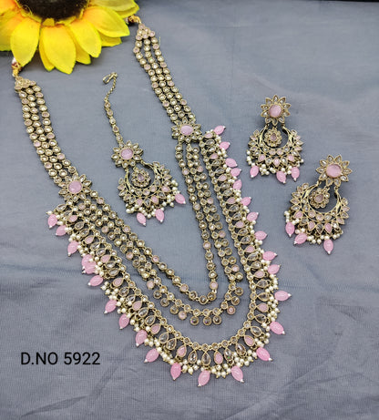 Polki Necklace Mehndi Set Sku-5922 B3 rchiecreation