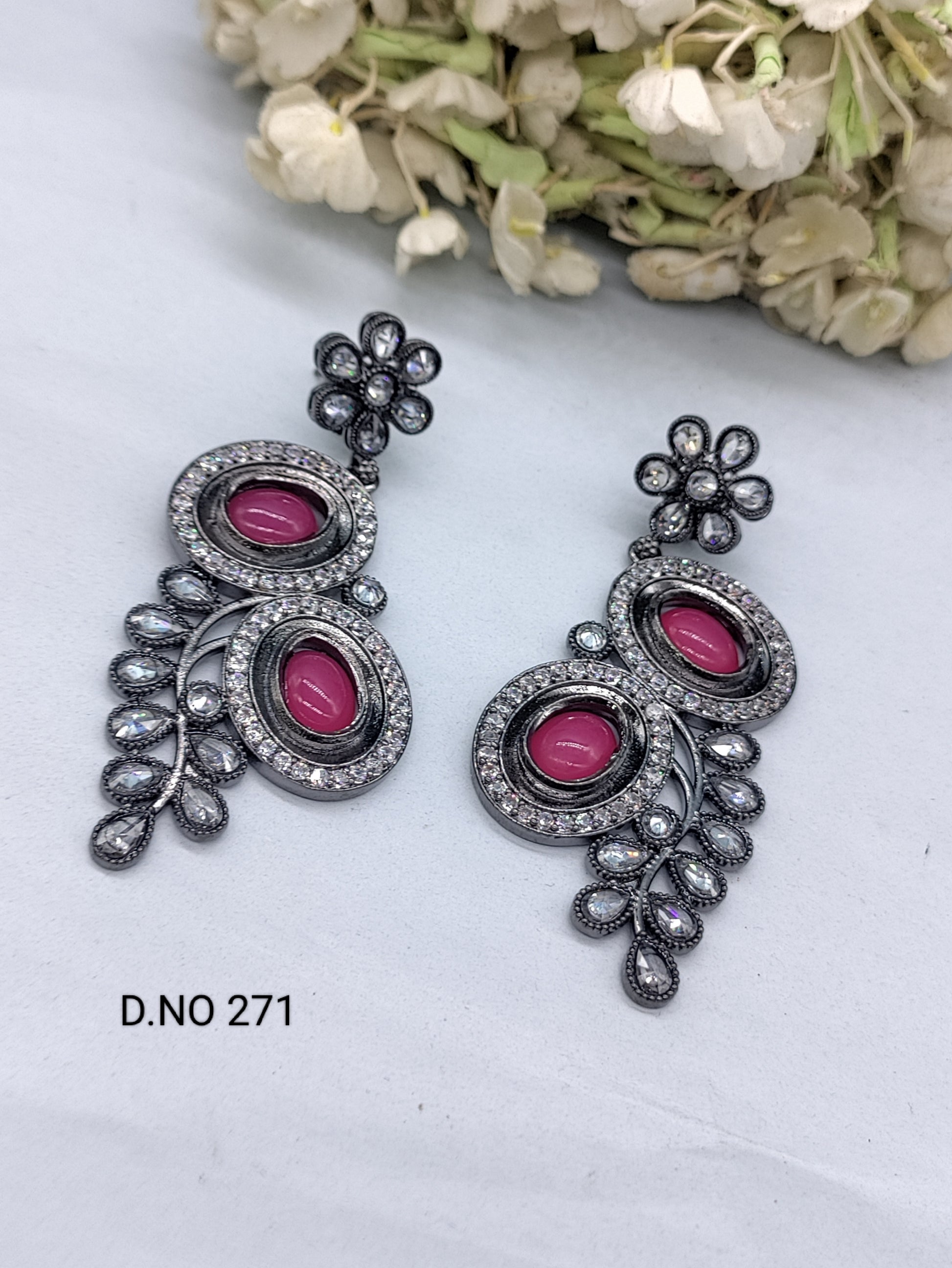 Polki Victorian Earring Sku 271 rchiecreation