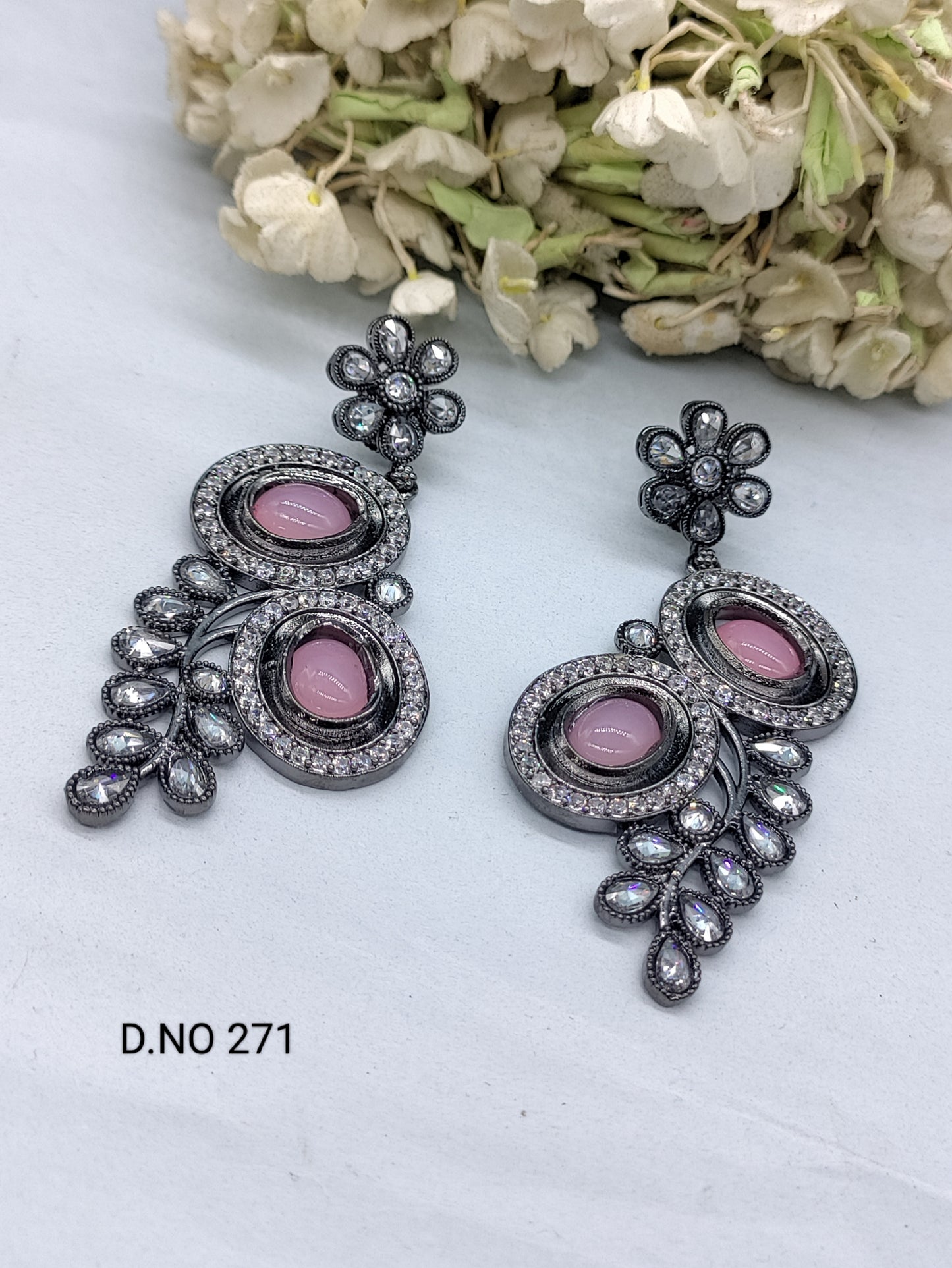 Polki Victorian Earring Sku 271 rchiecreation